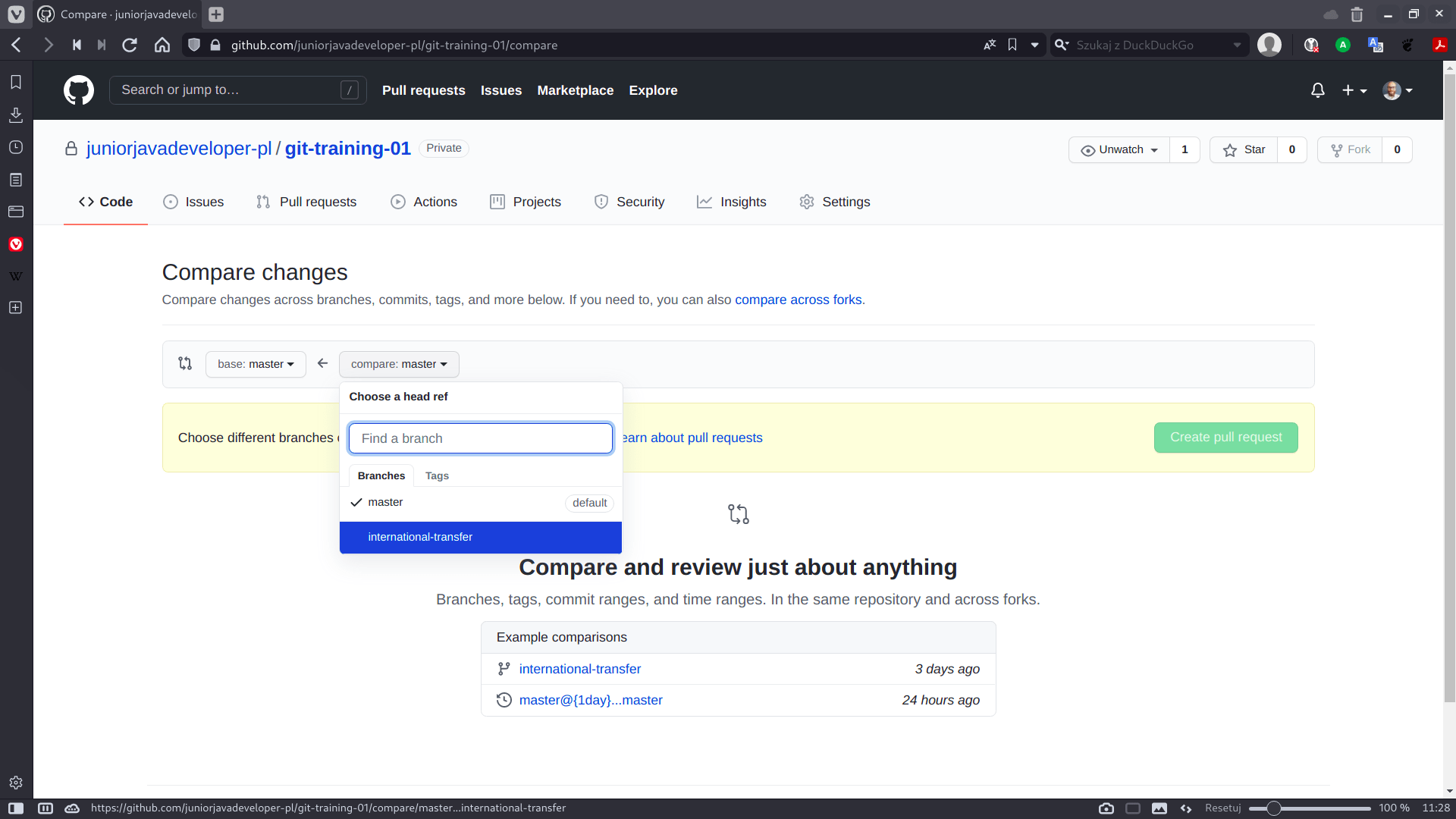 github pull request