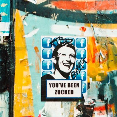 graffiti z Markiem Zuckerbergiem